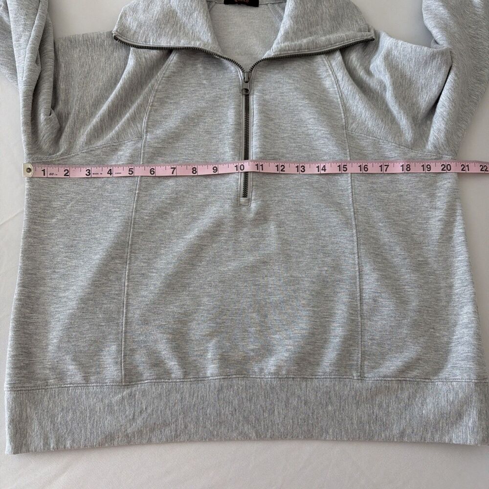 Quince M Supersoft Fleece Half Zip Heather Gray Long Sleeve Pullover Lighthouse - Picture 11 of 14